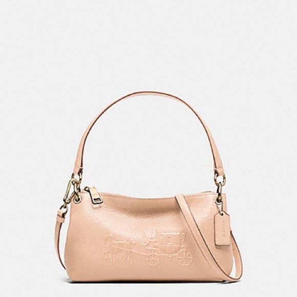 NWPT Charley Crossbody Embossed Cream Bag. - Picture 1 of 7